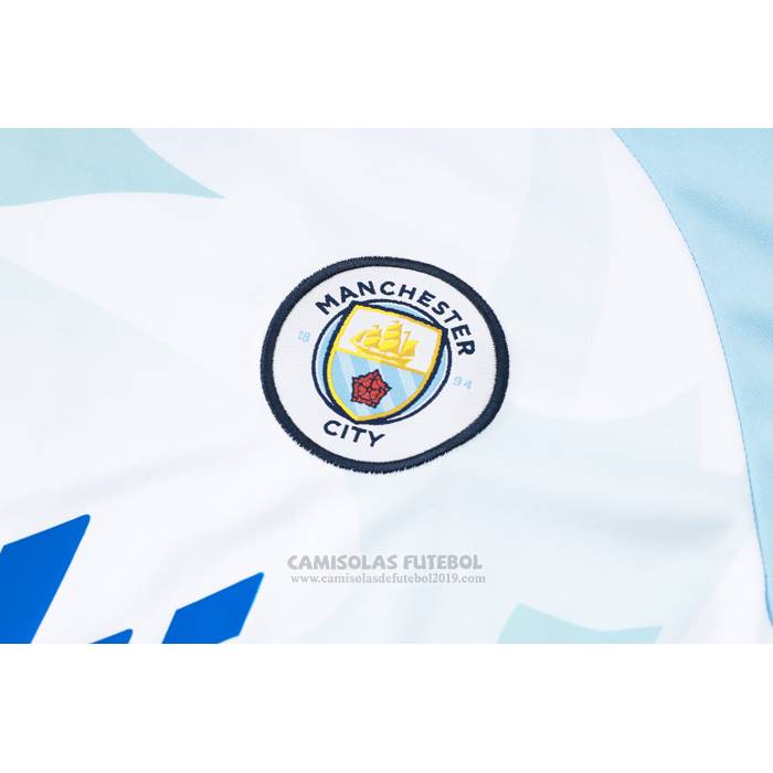 Fato de Treino Manchester City Manga Curta 2024-2025 Azul - Calcas Curta
